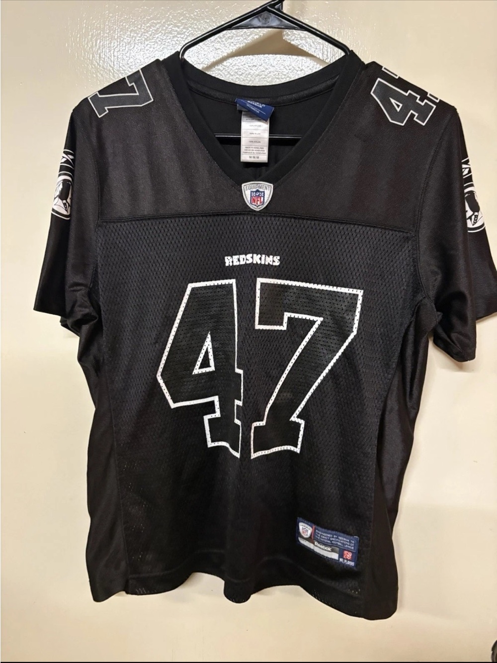 Reebok Women's NFL Jersey WASHINGTON Cris Cooley Black Alternate SZ M